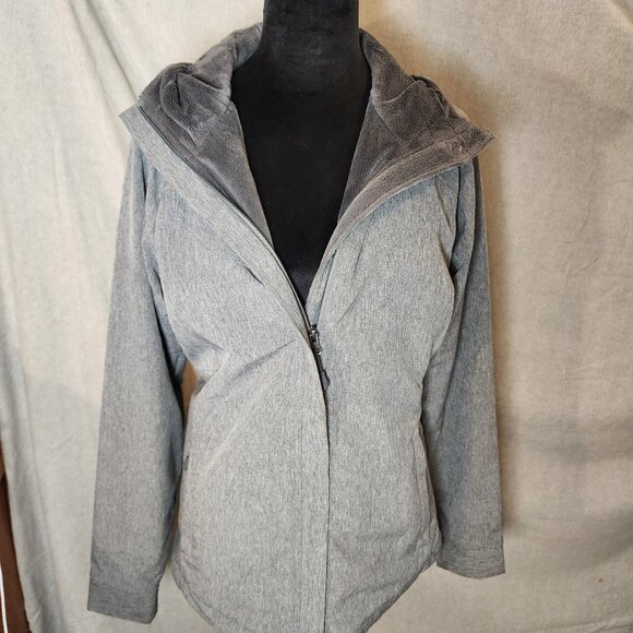 Kirkland Hooded Gray Fleece Lined Jacket Women's S Great Condition! Outdoor - Picture 1 of 10